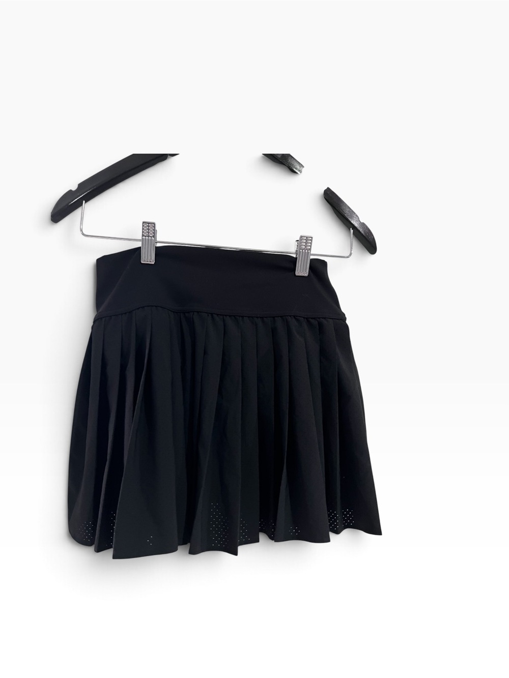 Offline by Aerie Pleated Black Skort with Wide Waistband